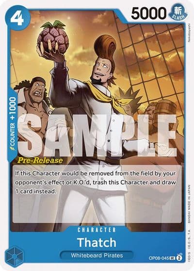 Thatch Two Legends Pre-Release Cards One Piece card