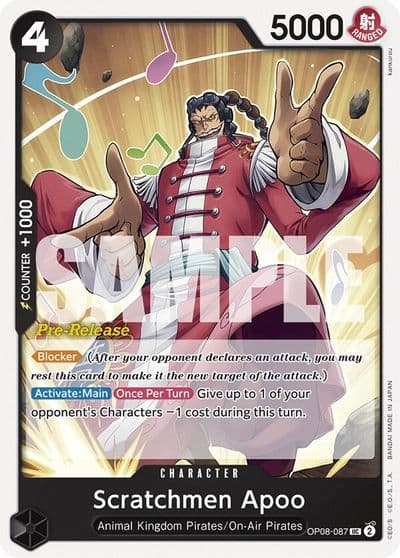 Scratchmen Apoo Two Legends Pre-Release Cards One Piece card