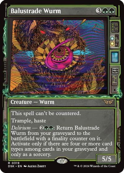 Balustrade Wurm Showcase Duskmourn: House of Horror Magic card