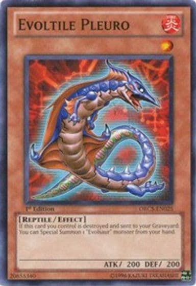 Evoltile Pleuro Order of Chaos Yu-Gi-Oh! card