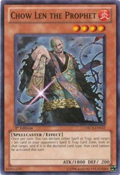 Chow Len the Prophet Order of Chaos Yu-Gi-Oh! card