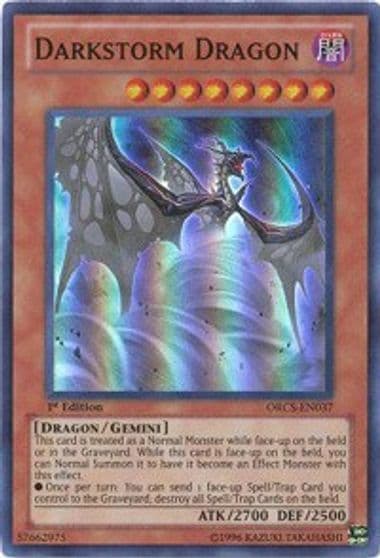 Darkstorm Dragon Order of Chaos Yu-Gi-Oh! card