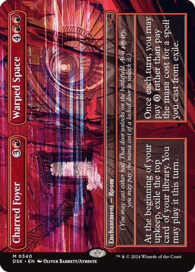 Charred Foyer Warped Space Borderless Duskmourn: House of Horror Magic card
