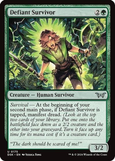 Defiant Survivor Duskmourn: House of Horror Magic card