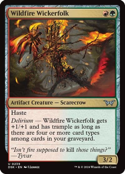 Wildfire Wickerfolk Duskmourn: House of Horror Magic card