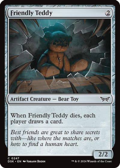 Friendly Teddy Duskmourn: House of Horror Magic card