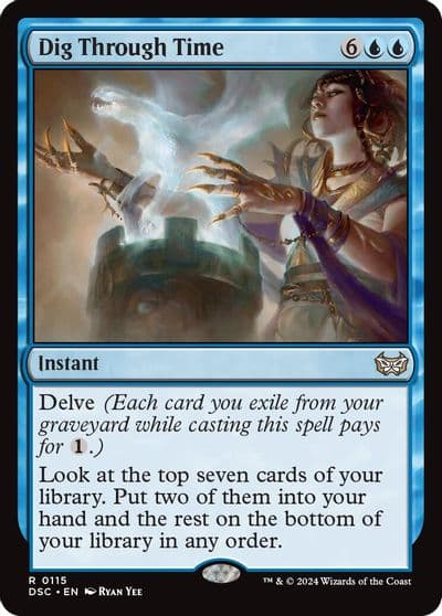 Dig Through Time Commander: Duskmourn: House of Horror Magic card