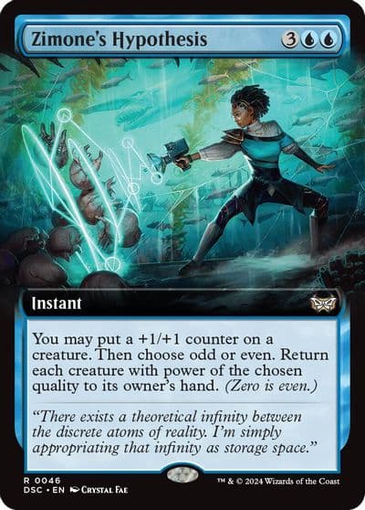 Zimones Hypothesis Extended Art Commander: Duskmourn: House of Horror Magic card