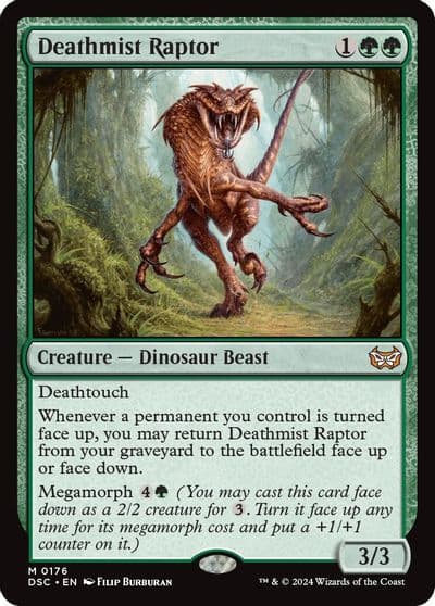 Deathmist Raptor Commander: Duskmourn: House of Horror Magic card