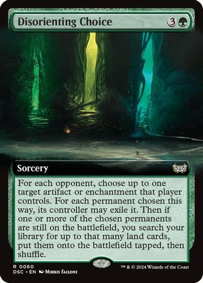 Disorienting Choice Extended Art Commander: Duskmourn: House of Horror Magic card