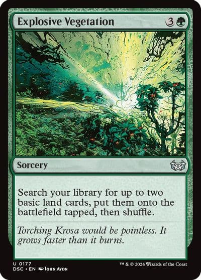 Explosive Vegetation Commander: Duskmourn: House of Horror Magic card