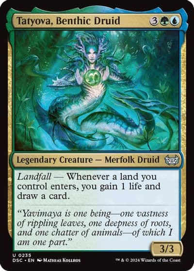 Tatyova Benthic Druid Commander: Duskmourn: House of Horror Magic card