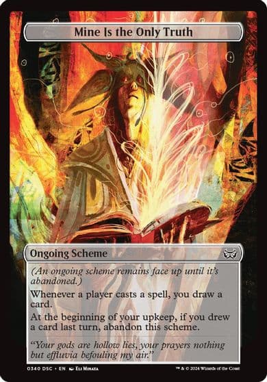 Mine Is The Only Truth Full Art Archenemy: Duskmourn Magic card