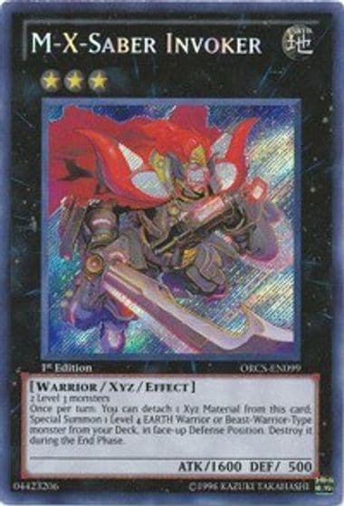 M X Saber Invoker Order of Chaos Yu-Gi-Oh! card