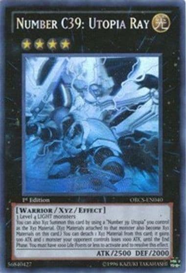 Number C39 Utopia Ray Ghost Rare Order of Chaos Yu-Gi-Oh! card