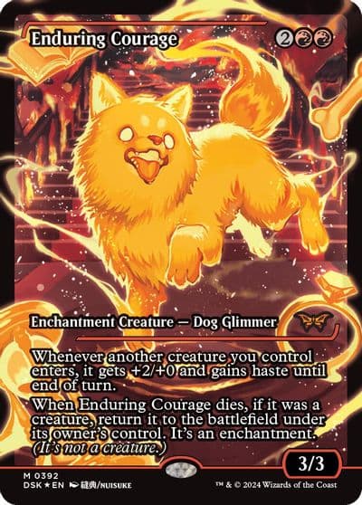 Enduring Courage Showcase Duskmourn: House of Horror Magic card