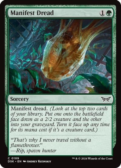 Manifest Dread Duskmourn: House of Horror Magic card
