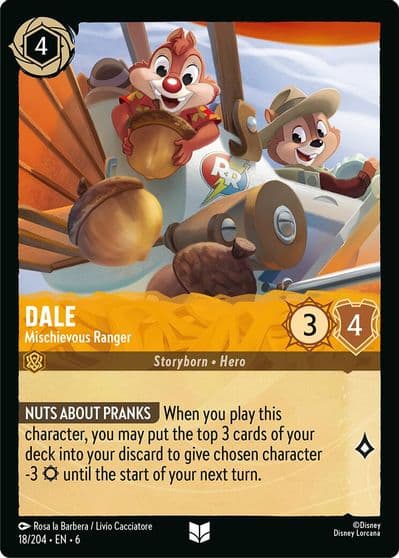Dale Mischievous Ranger Azurite Sea Lorcana card