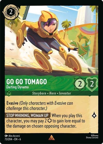 Go Go Tomago Darting Dynamo Azurite Sea Lorcana card
