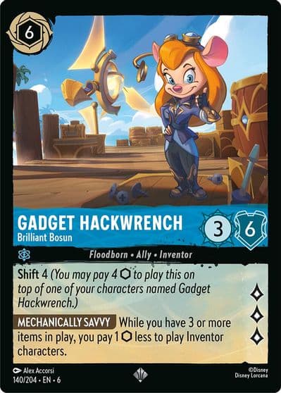Gadget Hackwrench Brilliant Bosun Azurite Sea Lorcana card