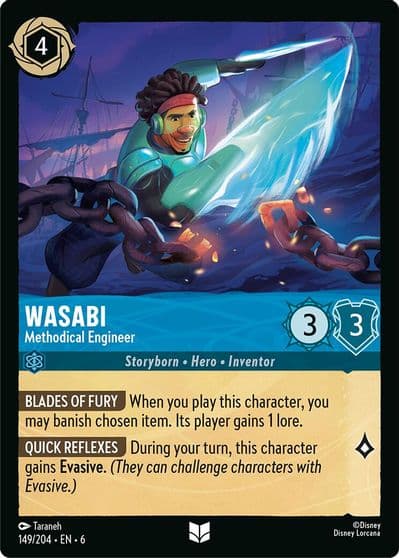 Wasabi Methodical Engineer Azurite Sea Lorcana card