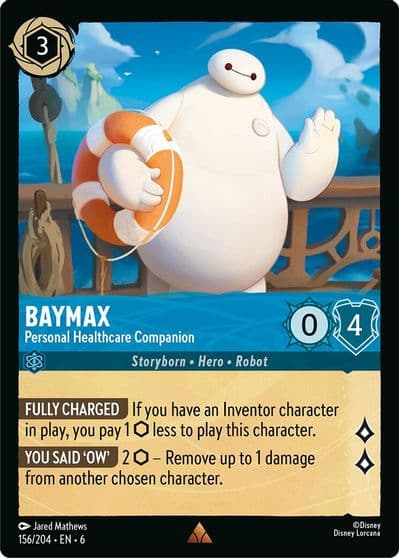 Baymax Personal Healthcare Companion Azurite Sea Lorcana card