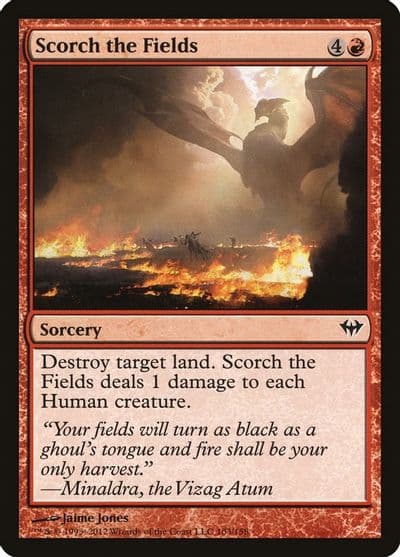 Scorch the Fields Dark Ascension Magic card