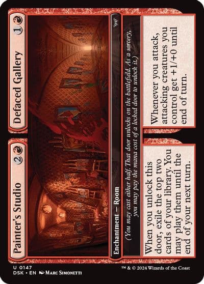 Painters Studio Defaced Gallery Duskmourn: House of Horror Magic card