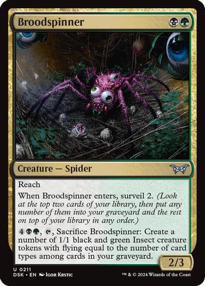 Broodspinner Duskmourn: House of Horror Magic card