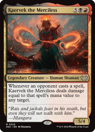 Kaervek the Merciless Commander: Duskmourn: House of Horror Magic card