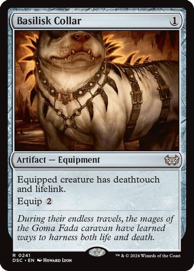 Basilisk Collar Commander: Duskmourn: House of Horror Magic card