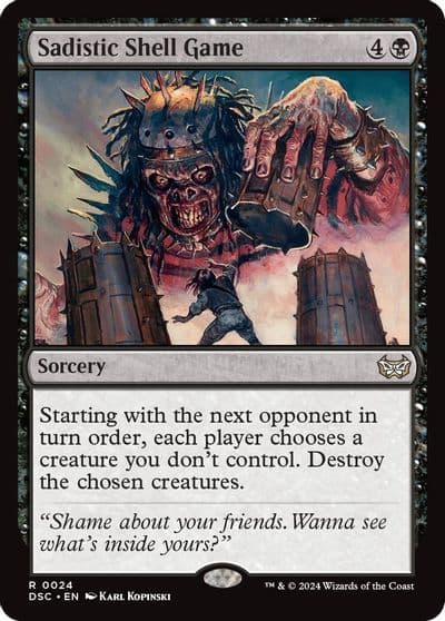 Sadistic Shell Game Commander: Duskmourn: House of Horror Magic card