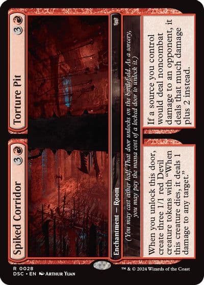Spiked Corridor Torture Pit Commander: Duskmourn: House of Horror Magic card