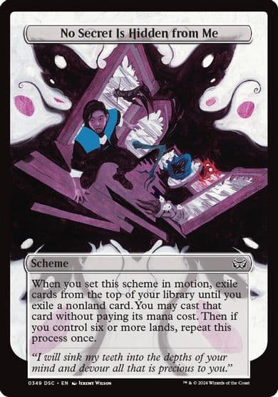 No Secret Is Hidden from Me Full Art Archenemy: Duskmourn Magic card
