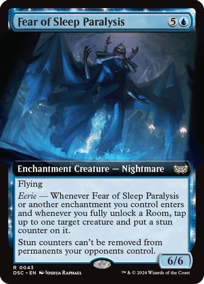 Fear of Sleep Paralysis Extended Art Commander: Duskmourn: House of Horror Magic card