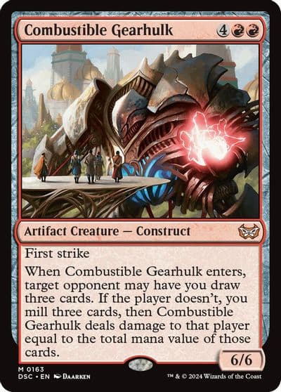 Combustible Gearhulk Commander: Duskmourn: House of Horror Magic card