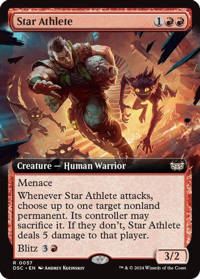 Star Athlete Extended Art Commander: Duskmourn: House of Horror Magic card