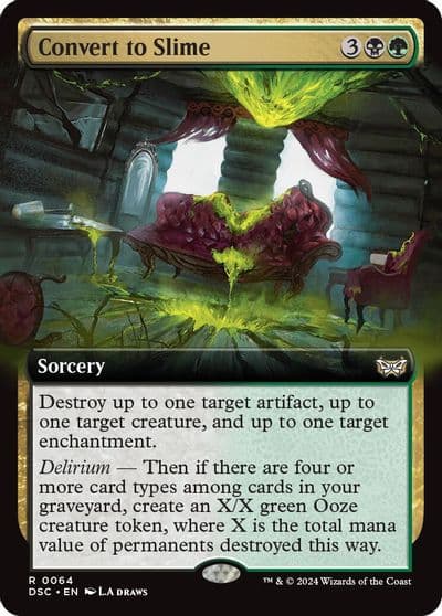 Convert to Slime Extended Art Commander: Duskmourn: House of Horror Magic card