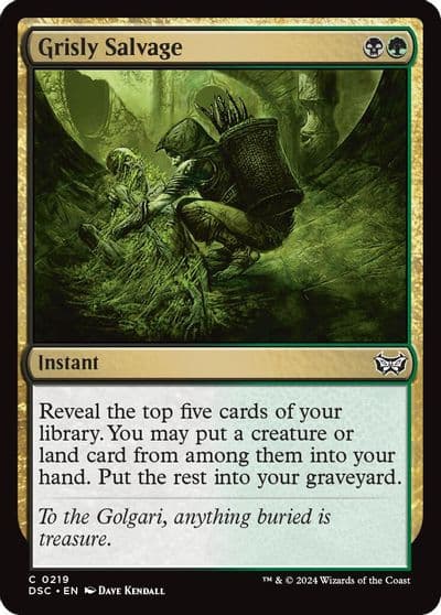 Grisly Salvage Commander: Duskmourn: House of Horror Magic card