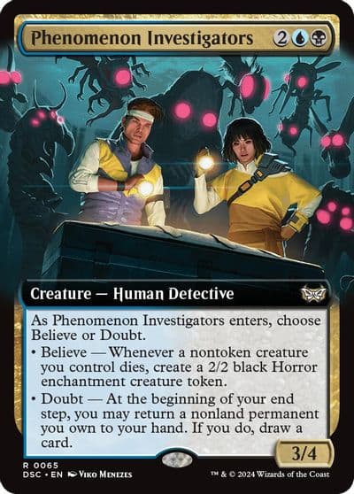 Phenomenon Investigators Extended Art Commander: Duskmourn: House of Horror Magic card