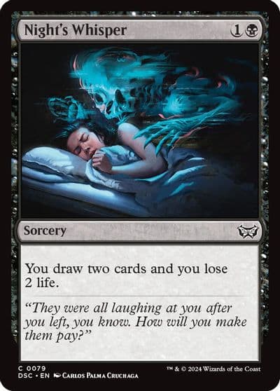 Nights Whisper Commander: Duskmourn: House of Horror Magic card