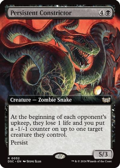 Persistent Constrictor Extended Art Commander: Duskmourn: House of Horror Magic card