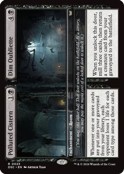 Polluted Cistern Dim Oubliette Commander: Duskmourn: House of Horror Magic card