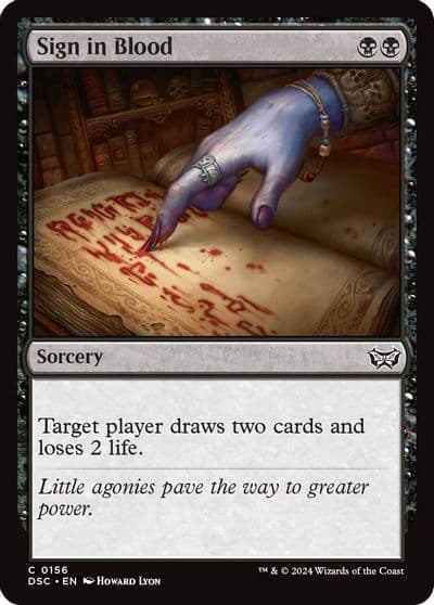 Sign in Blood Commander: Duskmourn: House of Horror Magic card