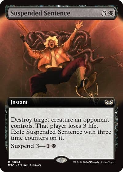 Suspended Sentence Extended Art Commander: Duskmourn: House of Horror Magic card
