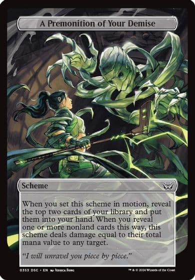 A Premonition of Your Demise Full Art Archenemy: Duskmourn Magic card