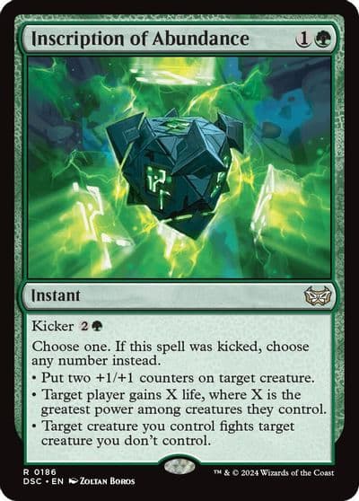 Inscription of Abundance Commander: Duskmourn: House of Horror Magic card