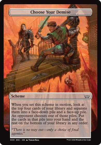 Choose Your Demise Full Art Archenemy: Duskmourn Magic card