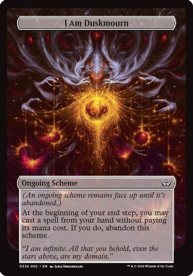 I Am Duskmourn Full Art Archenemy: Duskmourn Magic card
