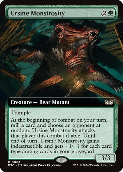 Ursine Monstrosity Extended Art Commander: Duskmourn: House of Horror Magic card